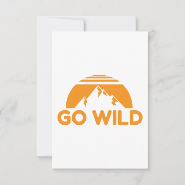 Wilderness Go Wild Mountain Nature Gift Idea Save The Date (Front)