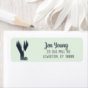 Wilderness Monogram 'Y' Return Address Label