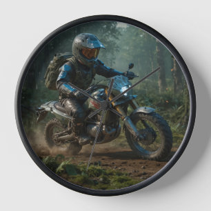 Wilderness Motocross - Dirtbike Racer II Clock