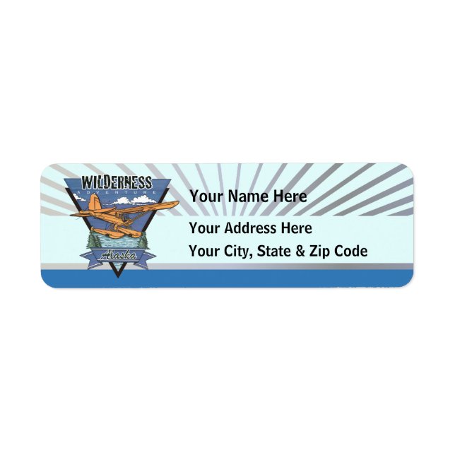 Wilderness Seaplane Adventure Alaska Return Address Label (Front)