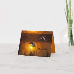 Wilderness Sunset Duck Thank You Card