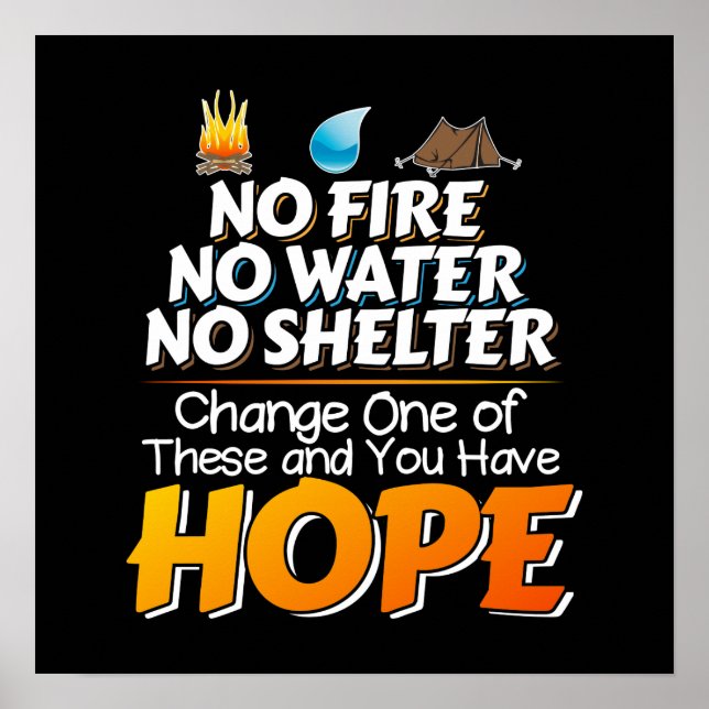 Wilderness Survival Rules - Always Have Hope Poster (Front)