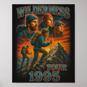 Wilderness Trekking Expedition 1995 Vintage Style Poster
