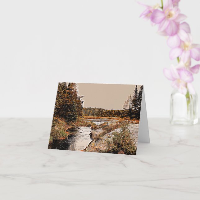 Wilderness View - Blank Card (Orchid)