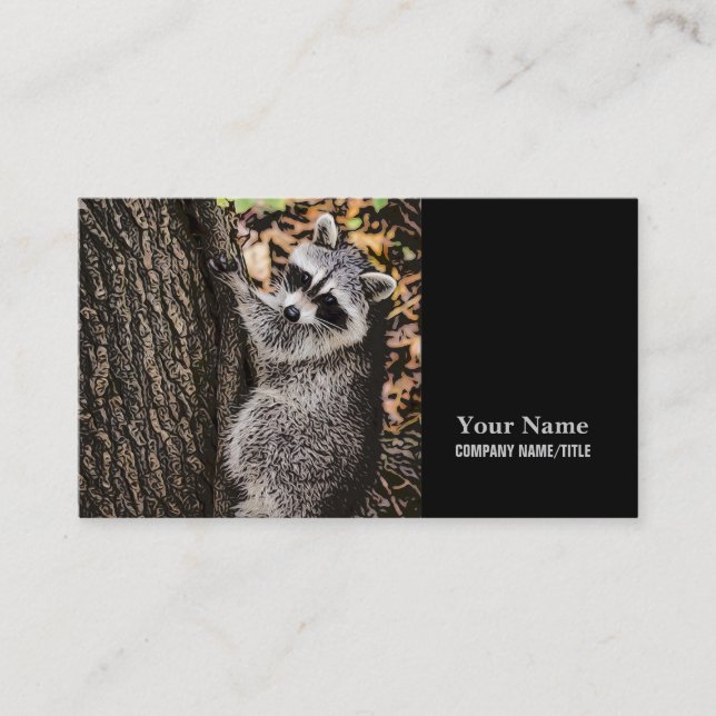 Wilderness Wild Racoon Business Card (Front)