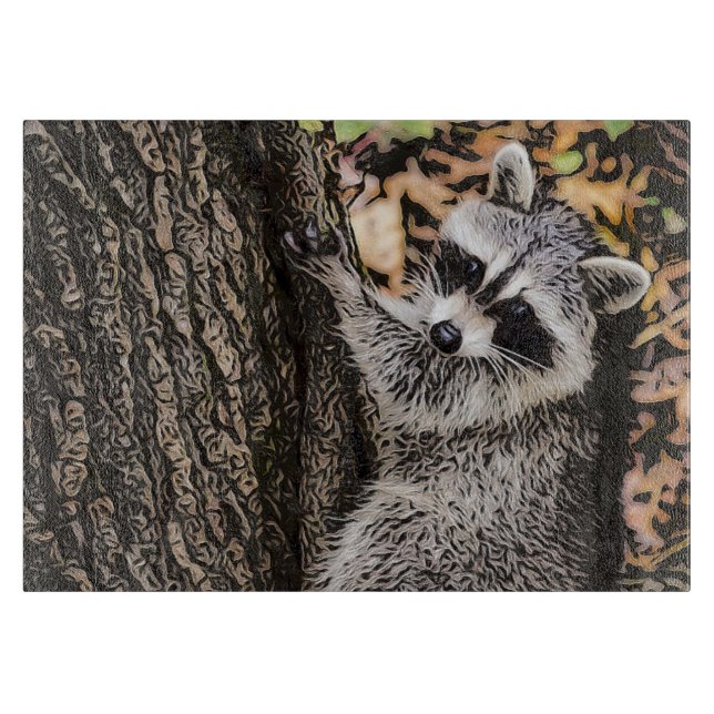 Wilderness Wild Racoon Cutting Board (Front)