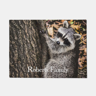 Wilderness Wild Racoon Doormat