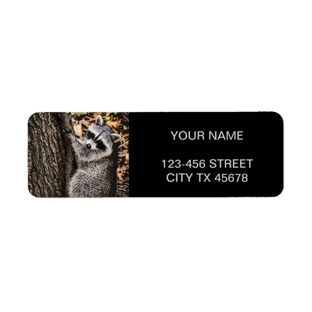 Wilderness Wild Racoon Return Address Label (Front)