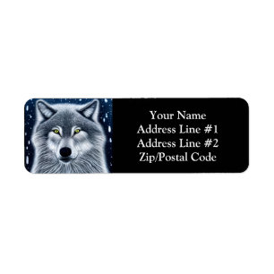 Wilderness Wild Wolf Return Address Label