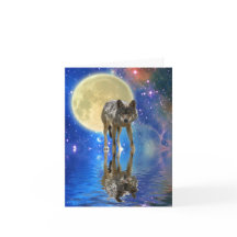 WILDERNESS WOLF Poem on a Greeting Card