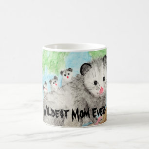 Wildest Mum Ever! Opossum and Babies Coffee Mug