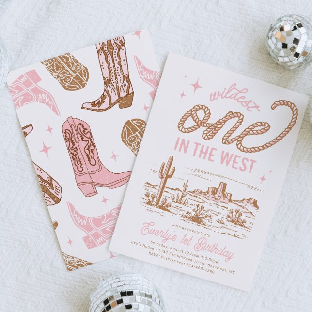 Wildest One in the West First Birthday Invitation (Creator Uploaded)