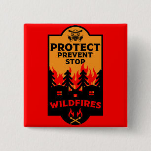 Wildfire Prevention 15 Cm Square Badge