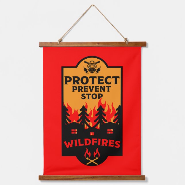 Wildfire Prevention Hanging Tapestry (Front)