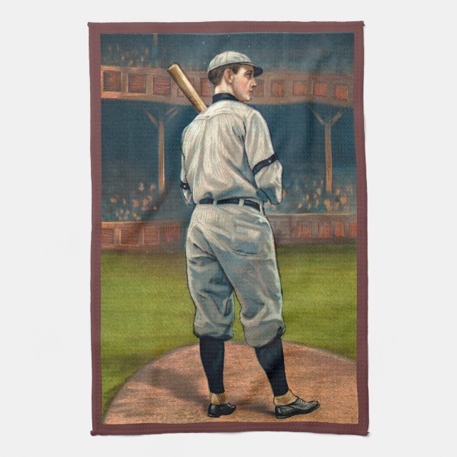 Wildfire Schulte, Chicago Cubs, 1911 Tea Towel (Vertical)