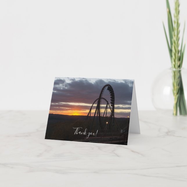 Wildfire Sunset Thank You Card (Front)