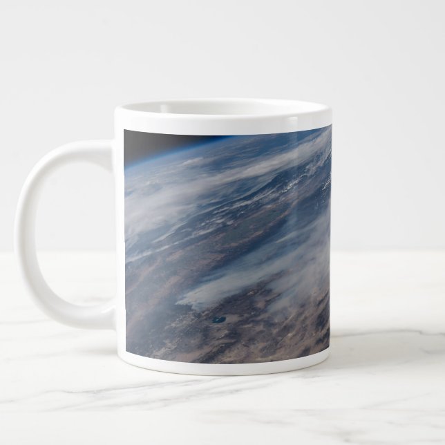 Wildfires Around Yosemite National Park. Large Coffee Mug (Left)