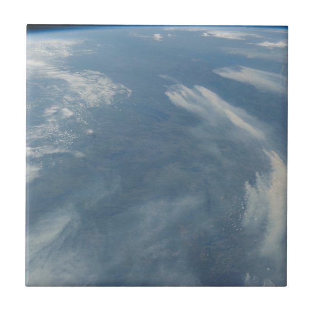 Wildfires Southeast Of James Bay In Quebec, Canada Ceramic Tile (Front)