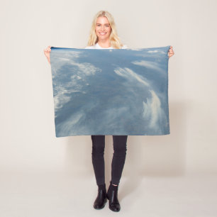 Wildfires Southeast Of James Bay In Quebec, Canada Fleece Blanket