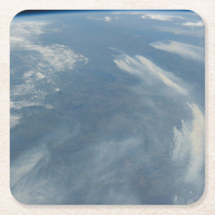 Wildfires Southeast Of James Bay In Quebec, Canada Square Paper Coaster