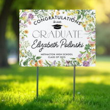 Wildflower 2025 Graduation Lawn Yard Sign
