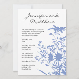 Wildflower 5.5x7.5 Wedding Invitation