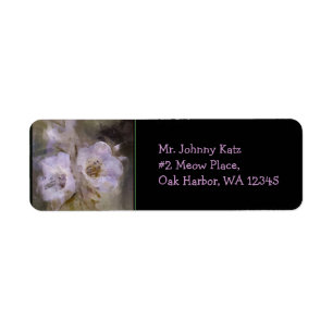 Wildflower 6 Black Return Address Label