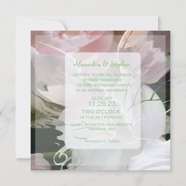 Wildflower Abstract Invitation (Back)