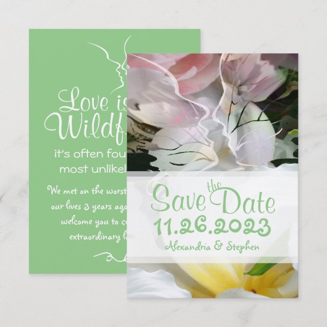 Wildflower Abstract Invitation (Front/Back)