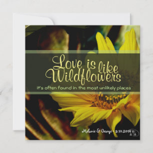 Wildflower Abstract Sunflowers Invitation