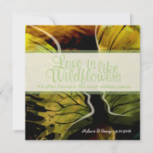Wildflower Abstract Sunflowers Invitation