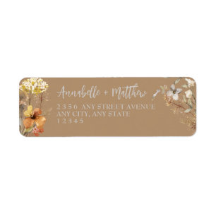Wildflower Address Label Return Address Label