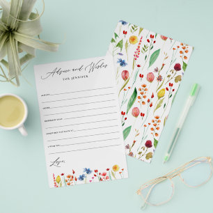 Wildflower Advice and Wishes, Fill-In Paper Card