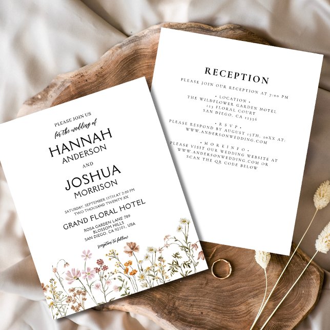 Wildflower All in One Boho Wedding Invitation (Creator Uploaded)