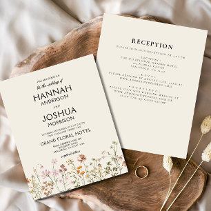 Wildflower All in One Colourful Wedding Invitation