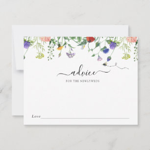 Wildflower and Bee Advice for the Newlyweds Card