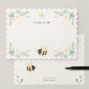 Wildflower and Bumblebee Letters to Baby Memory Card