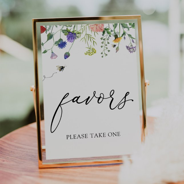Wildflower and Buzzing Bees Favours Sign (Creator Uploaded)