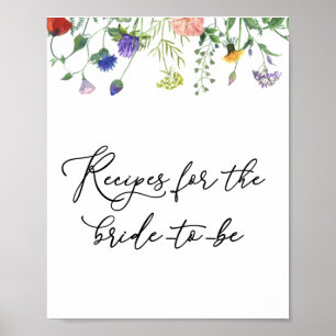 Wildflower and Buzzing Bees Recipes Sign