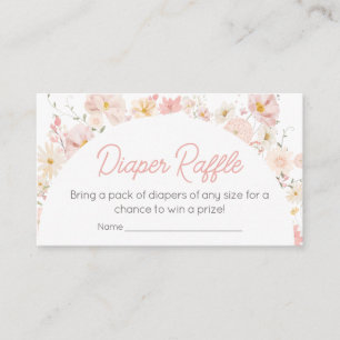 Wildflower Arch Baby in Bloom Diaper Raffle Enclosure Card