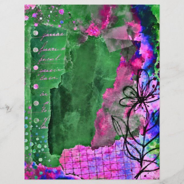 wildflower art, 8.5x11", multi purpose craft paper (Front)