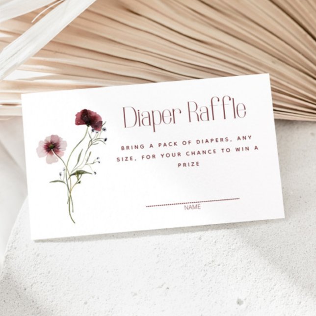 Wildflower Autumn Diaper Raffle Enclosure Card (Creator Uploaded)