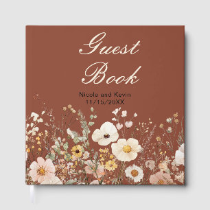Wildflower Autumn Fall Floral Wedding Guest Book