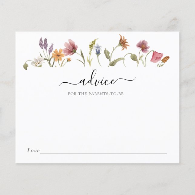 Wildflower Baby Advice for the Parents-to-Be (Front)