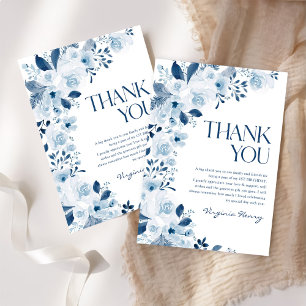 Wildflower Baby Girl Birthday Party Thank You Card