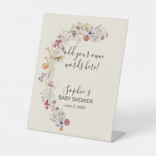 Wildflower Baby In Bloom Add Your Own Words Pedestal Sign