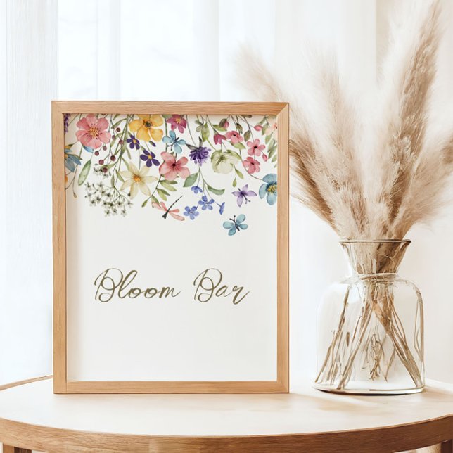 Wildflower Baby In Bloom Baby Shower Bloom Bar Poster (Creator Uploaded)