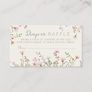 Wildflower Baby in Bloom Baby Shower Enclosure Business Card