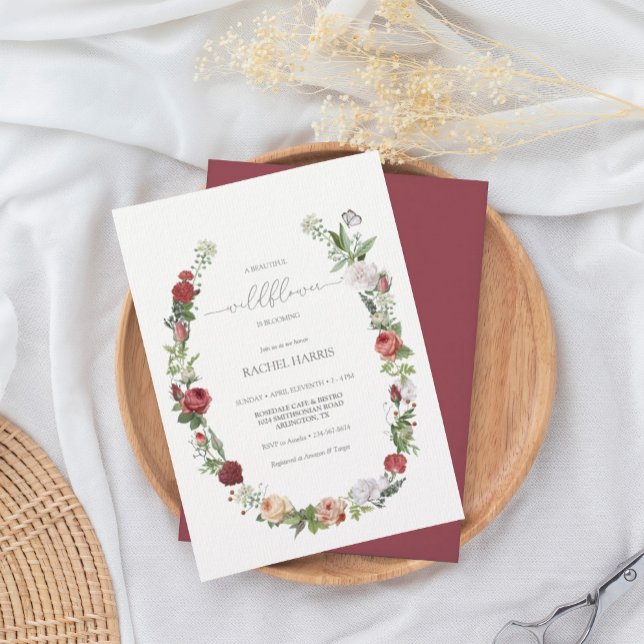 Wildflower Baby in Bloom Baby Shower Girl Invitation (Creator Uploaded)