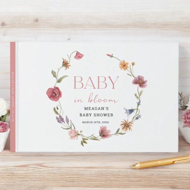 Wildflower Baby In Bloom Baby Shower Guestbook (Creator Uploaded)